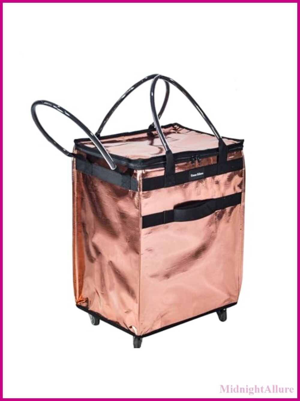 Reusable Grocery Bag on Wheels Large Capacity Foldable Rolling Tote